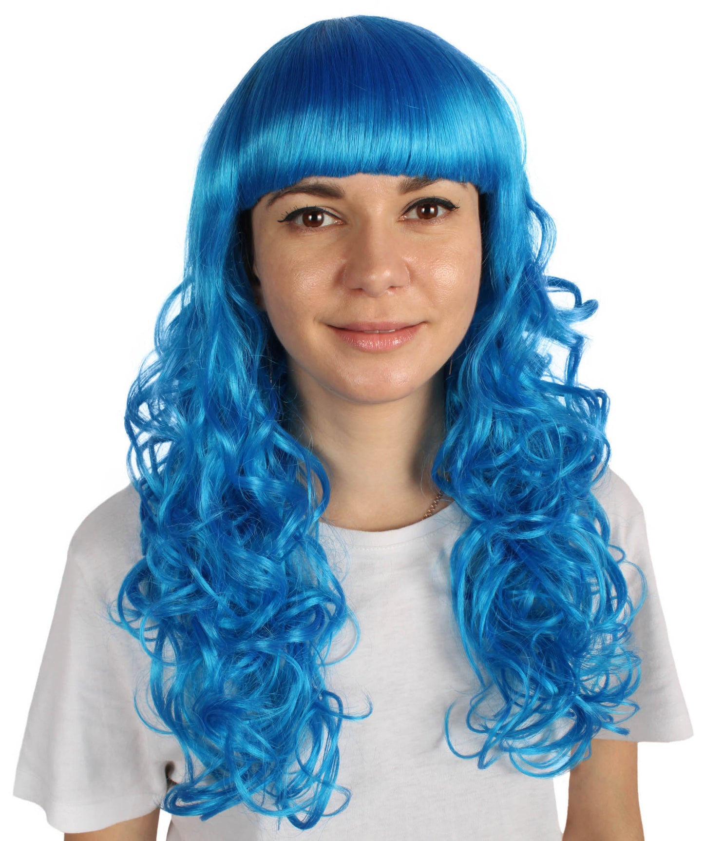 HPO Women's Wig for Fancy Anti-Hero Girl | Long Curly Party Ready Fancy Halloween Wigs | Premium Breathable Capless Cap