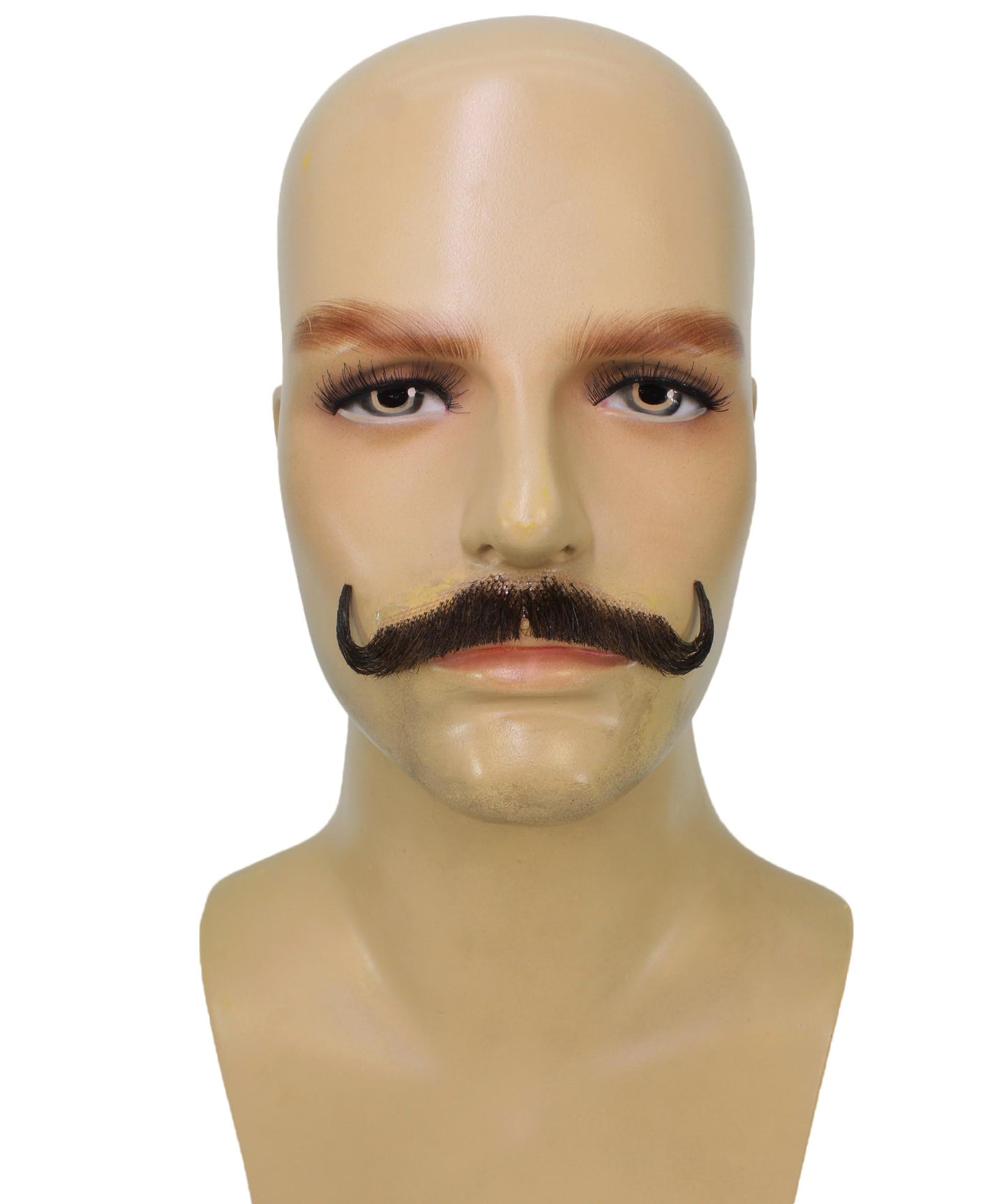 HPO Men's Classic Holiday Doc Mustache | Multiple Colors | Novelty False Facial Hair | Costume Accessory for Adults
