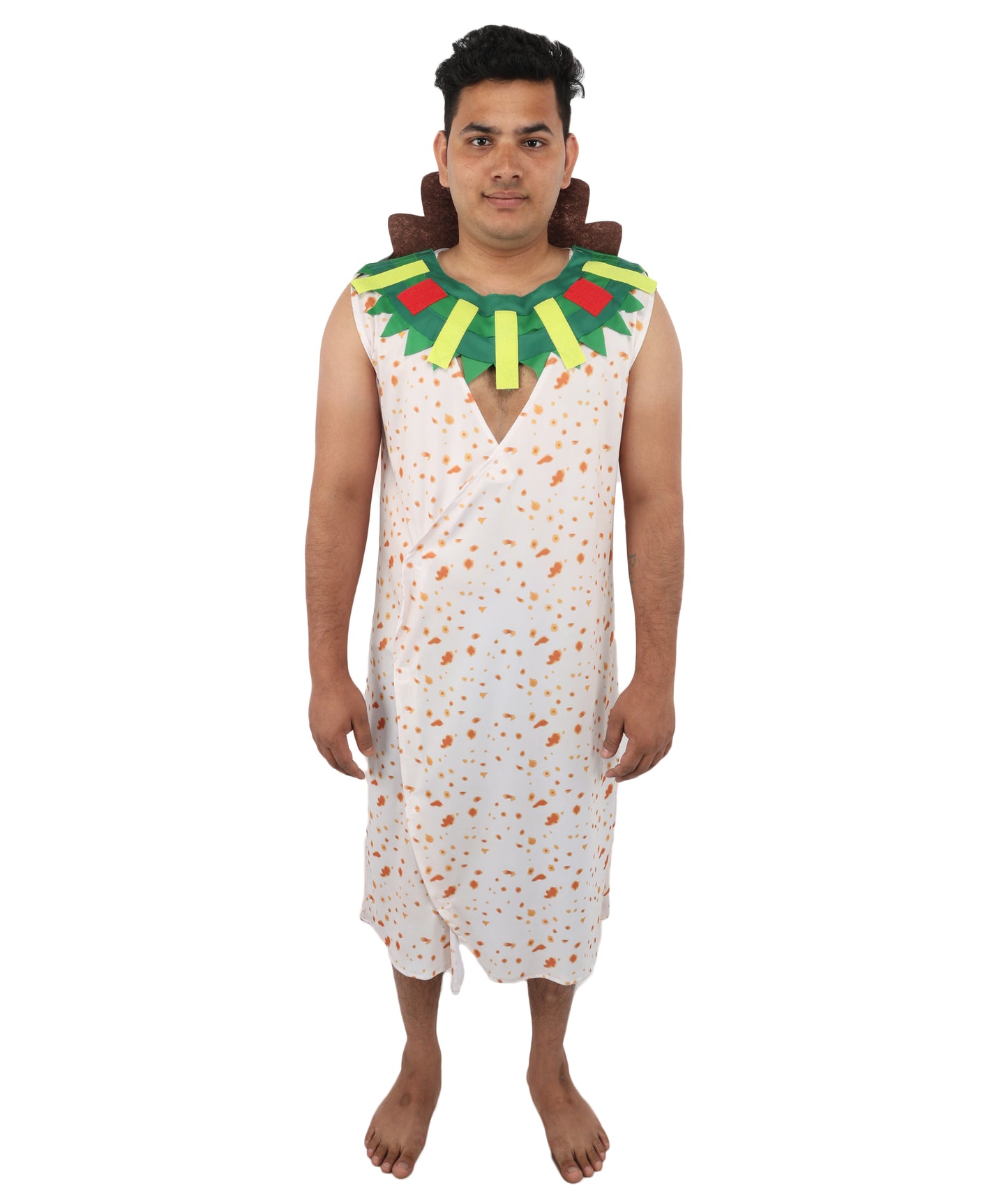 HPO Men’s Burrito White Costume | Food-Themed Cosplay Outfit | Halloween, Party, Stage & Themed Event Funny Wrap Suit