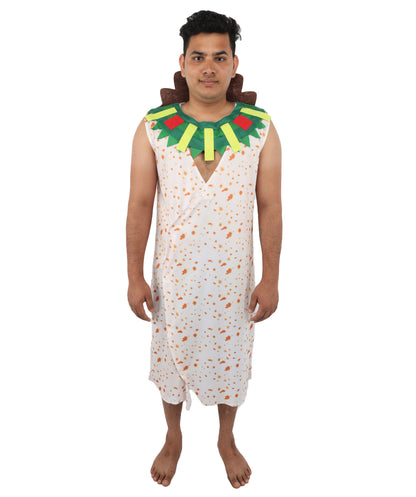 HPO Men’s Burrito White Costume | Food-Themed Cosplay Outfit | Halloween, Party, Stage & Themed Event Funny Wrap Suit