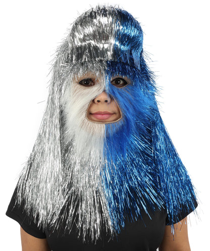 HPO Teen Extreme Hairy Two Part Costume Bundle & Mask Set - Full-Body Hair Suit Extra-Long Costume Wig for Halloween, Cosplay & Parties - Multiple Color Options
