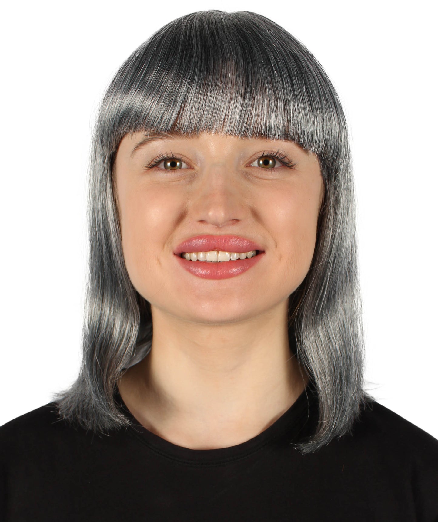 HPO Women's Shoulder Length Bob Wig Collection | Straight Halloween Wig Multiple Color Option | Premium Breathable Capless Cap