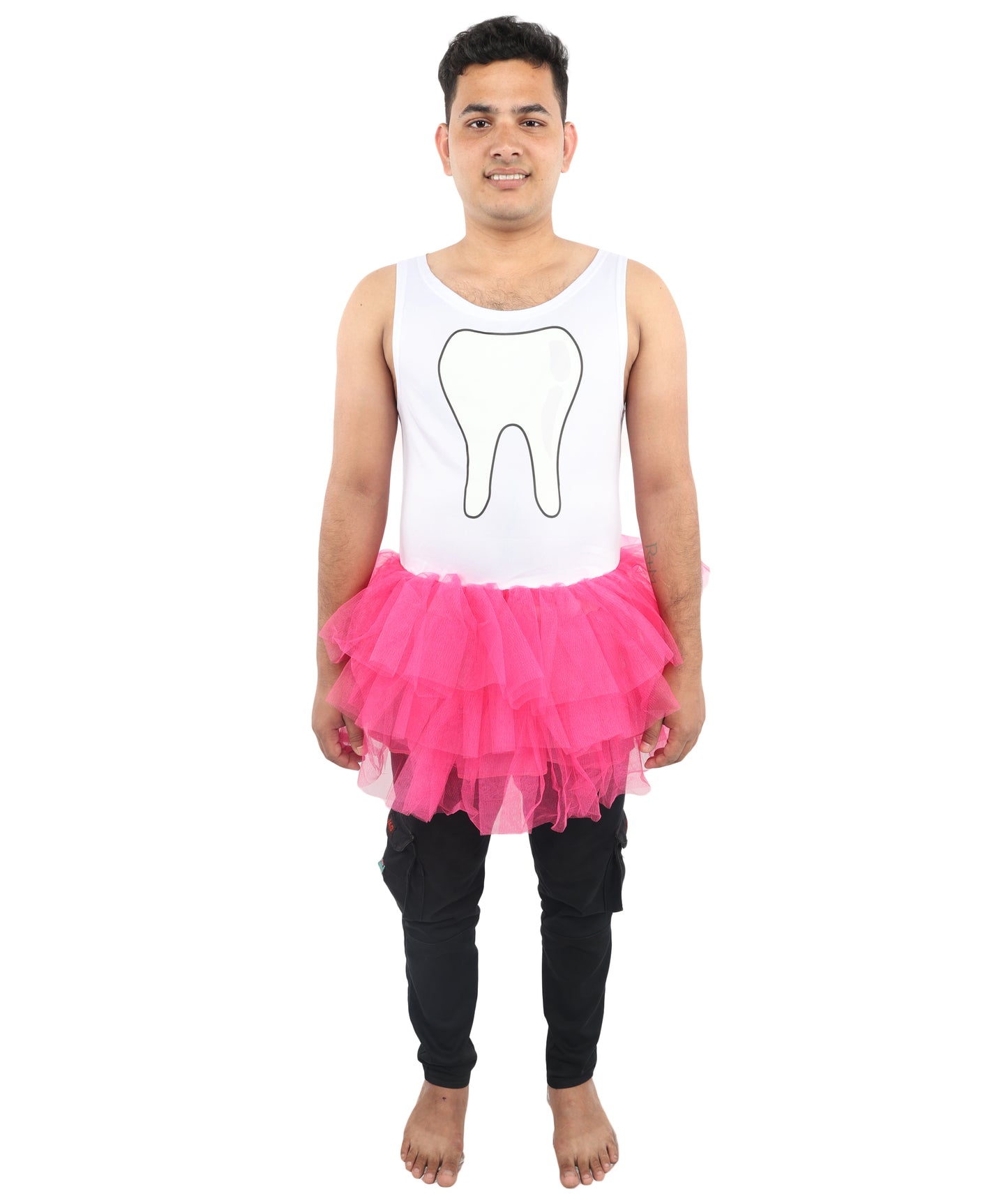 HPO Men's White & Pink Ballet Tutu Costume – Layered  Dance Themes Dress | Ideal for Halloween, Cosplay & Party Events