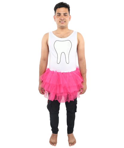HPO Men's White & Pink Ballet Tutu Costume – Layered  Dance Themes Dress | Ideal for Halloween, Cosplay & Party Events