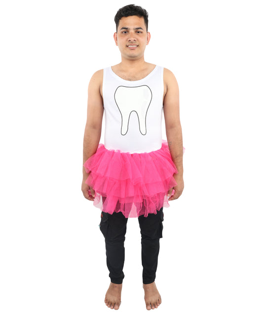HPO Men's White & Pink Ballet Tutu Costume – Layered  Dance Themes Dress | Ideal for Halloween, Cosplay & Party Events