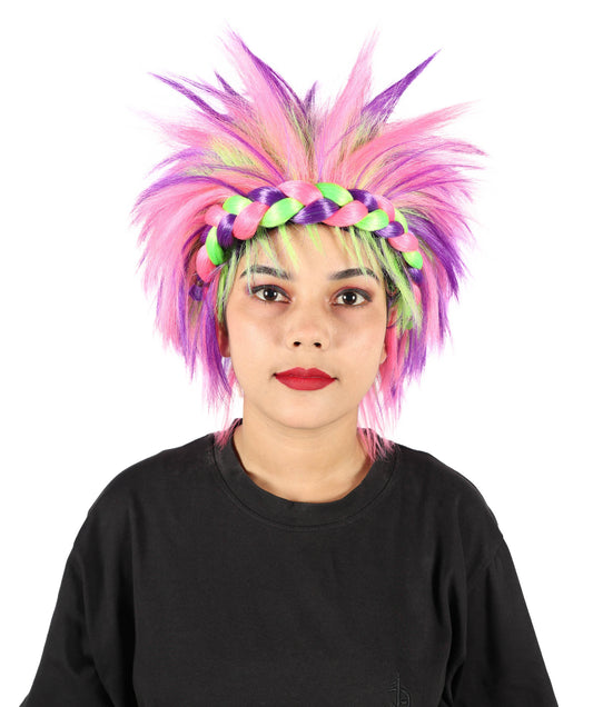 Burning Manstyle Funfur Costume Wig | Colorful Fluffy Playwear Hairpiece | Festival, Rave, Party & Creative Roleplay Accessory