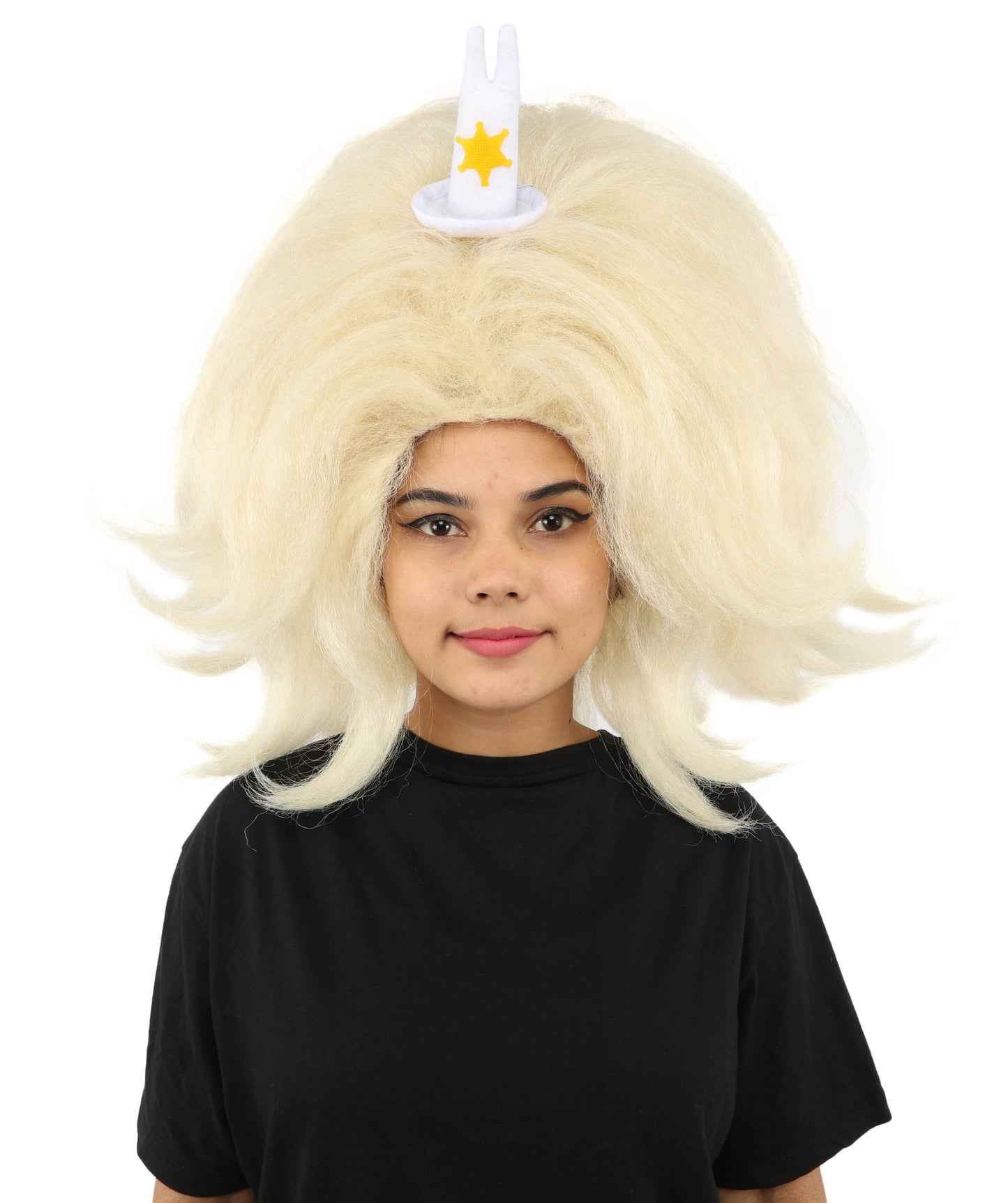 HPO Adult Women's Long Red Bob Wig | Straight Shoulder-Length Black Hair with Blunt Bangs, Included Accessory Set & Breathable Cap | Halloween, Anime Roleplay, Costume Party & Daily Wear