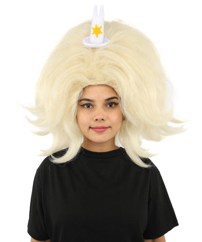 HPO Adult Women's Long Red Bob Wig | Straight Shoulder-Length Black Hair with Blunt Bangs, Included Accessory Set & Breathable Cap | Halloween, Anime Roleplay, Costume Party & Daily Wear