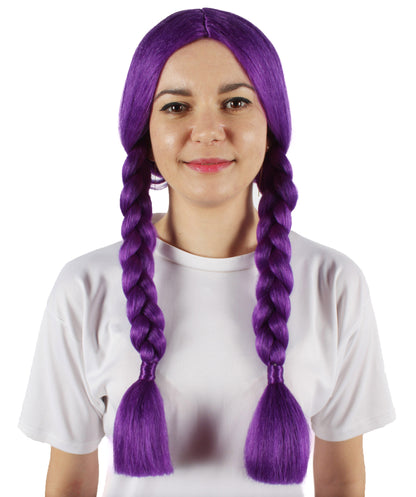 HPO Women's  Braided Gothic Wig | Multiple Color Collections TV Movie Wigs | Premium Breathable Capless Cap