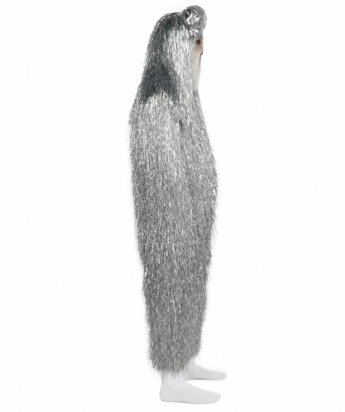 HPO UnisexTinsel Hairy Costume, Bundle & Mask Set | Full-Body Suit & Matching Mask | Long Hair Funny Costume for Halloween, Performers, Cosplay & Mascots | Multicolor Options