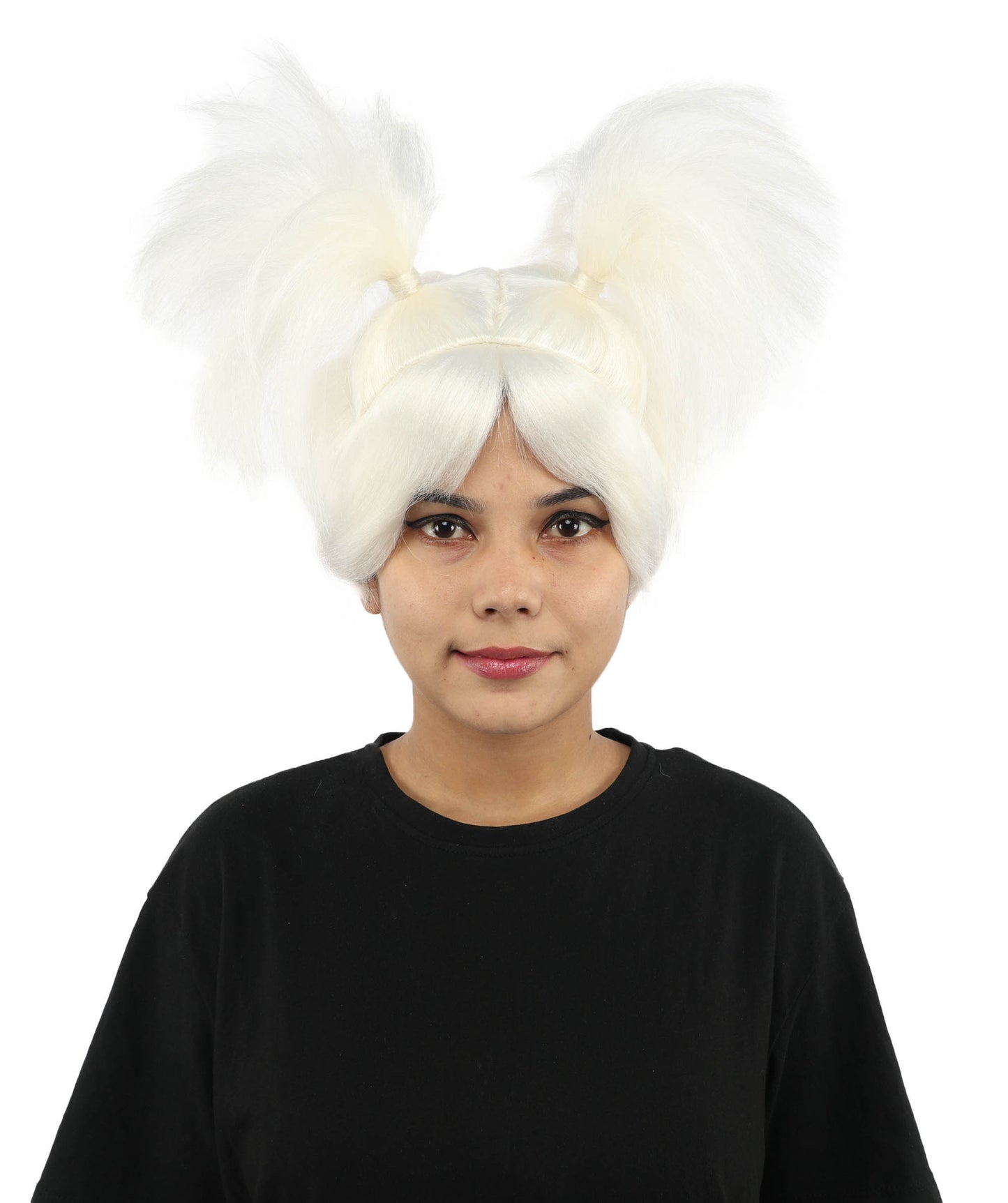 HPO Women’s 15-Inch Orange Spiky Troll Wig | Fun Animated Character | Bright and Bold Look for Halloween, Cosplay, and Themed Party