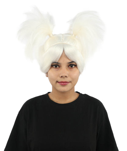 HPO Women’s 15-Inch Orange Spiky Troll Wig | Fun Animated Character | Bright and Bold Look for Halloween, Cosplay, and Themed Party