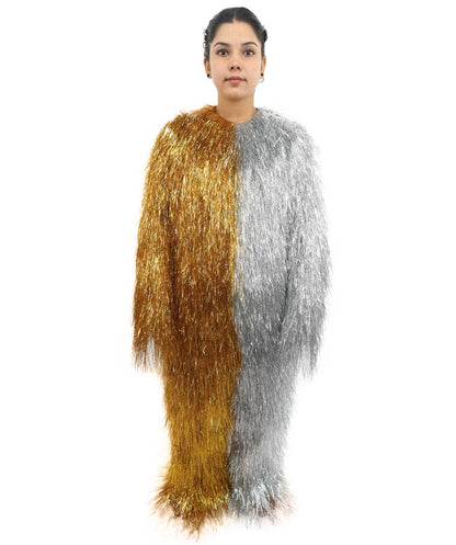 HPO Teen Extreme Hairy Two Part Costume Bundle & Mask Set - Full-Body Hair Suit Extra-Long Costume Wig for Halloween, Cosplay & Parties - Multiple Color Options