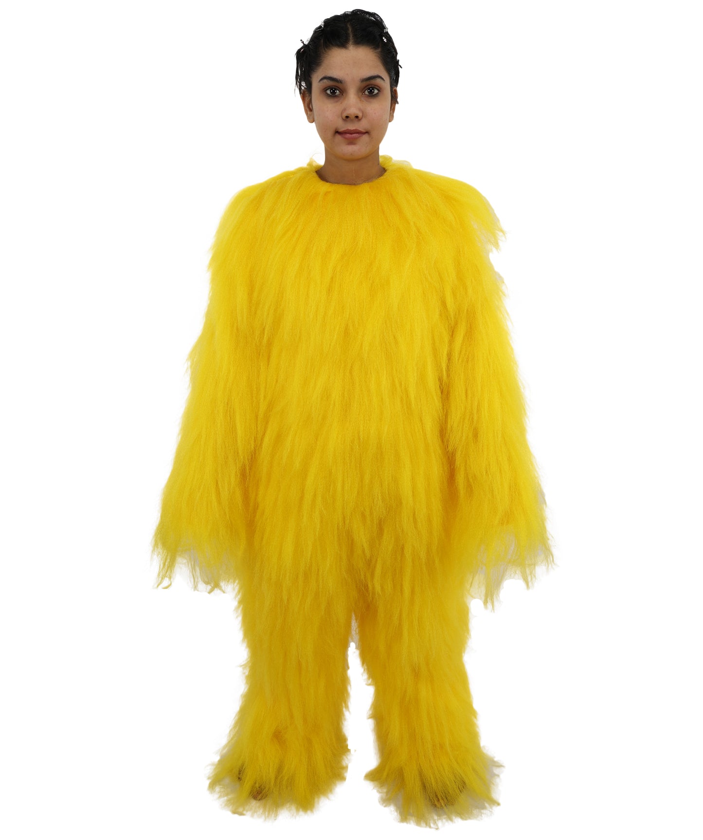 HPO Teen Extreme Hairy Person Costume Bundle & Mask Set - Full-Body Hair Suit Extra-Long Costume Wig for Halloween, Cosplay & Parties - Multiple Color Options