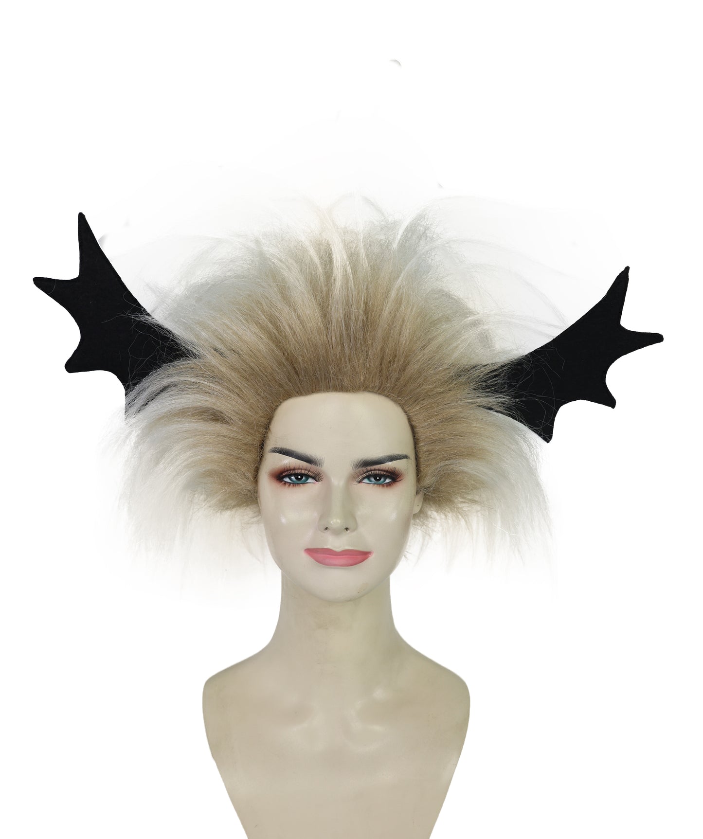 HPO Women’s Blonde Spiky Wig | Bold Martial Arts Fighter Inspired Hairstyle | Flame-retardant Synthetic Fiber