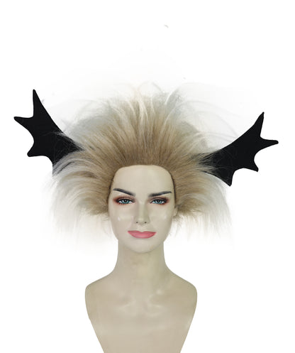 HPO Women’s Blonde Spiky Wig | Bold Martial Arts Fighter Inspired Hairstyle | Flame-retardant Synthetic Fiber