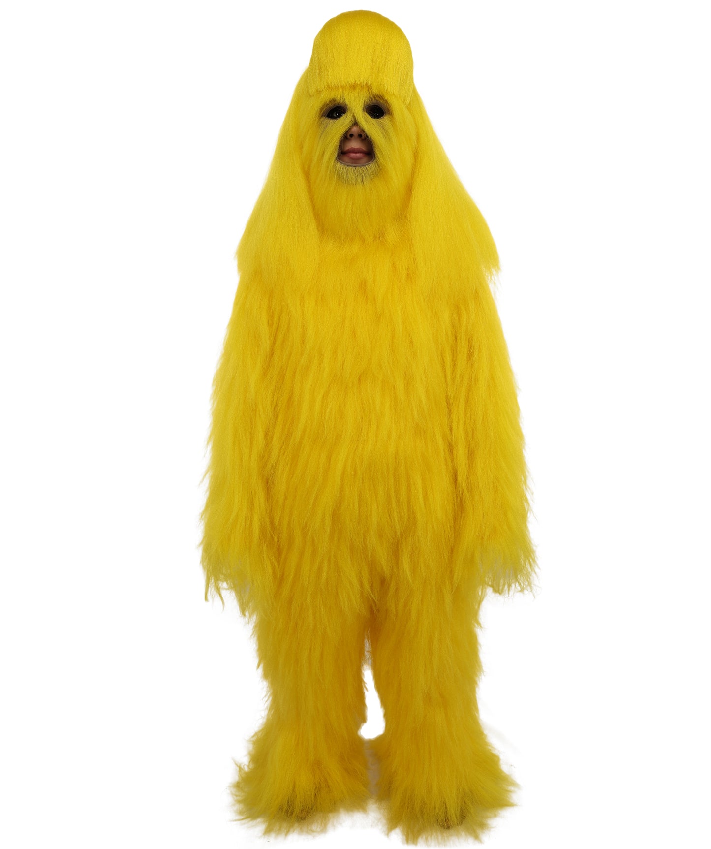 HPO Teen Extreme Hairy Person Costume Bundle & Mask Set - Full-Body Hair Suit Extra-Long Costume Wig for Halloween, Cosplay & Parties - Multiple Color Options