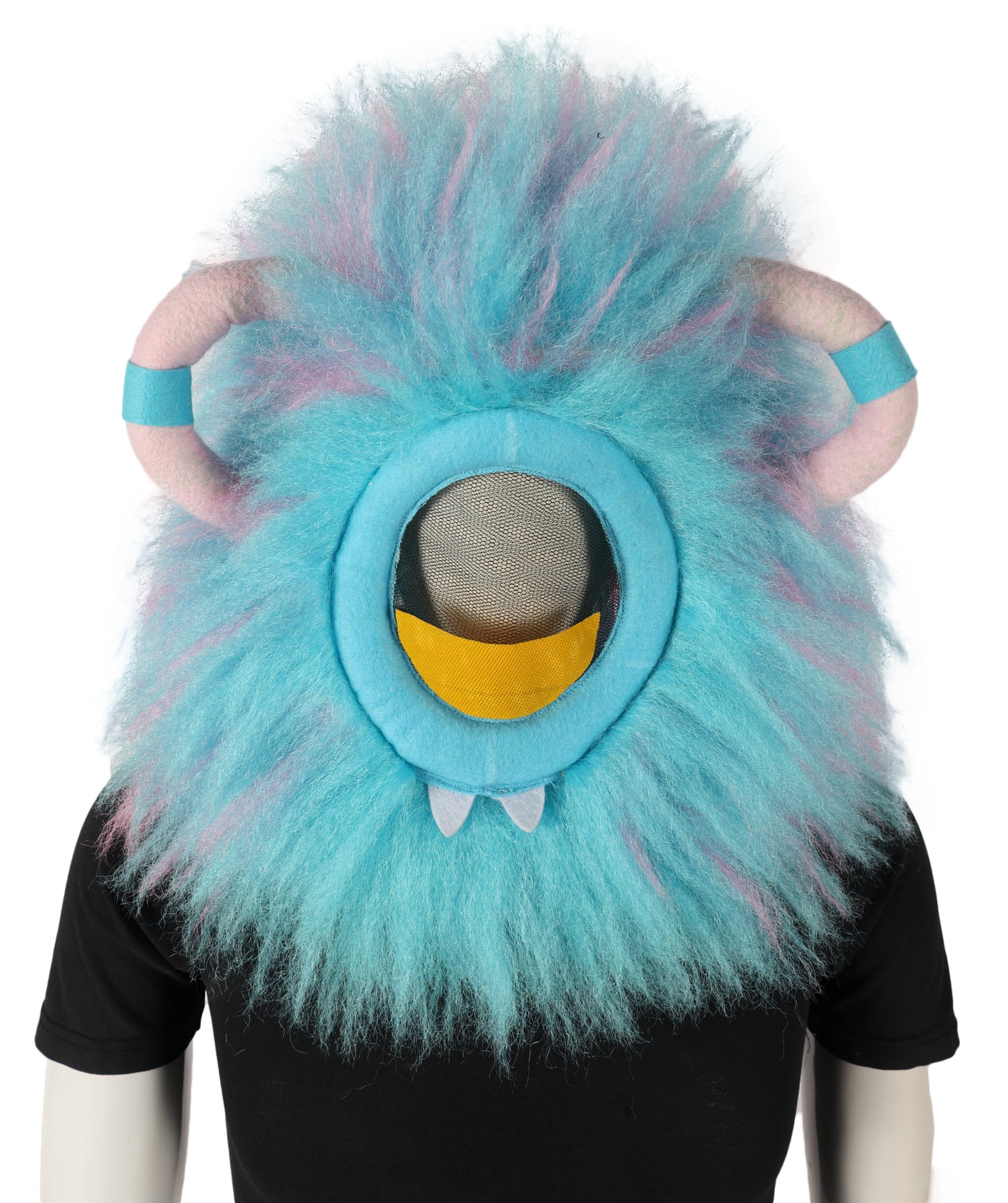HPO Unisex Furry Blue Monster Plush Costume Set – Head Mask & Full Suit| Perfect for Halloween| Flame-retardant Synthetic Fabric