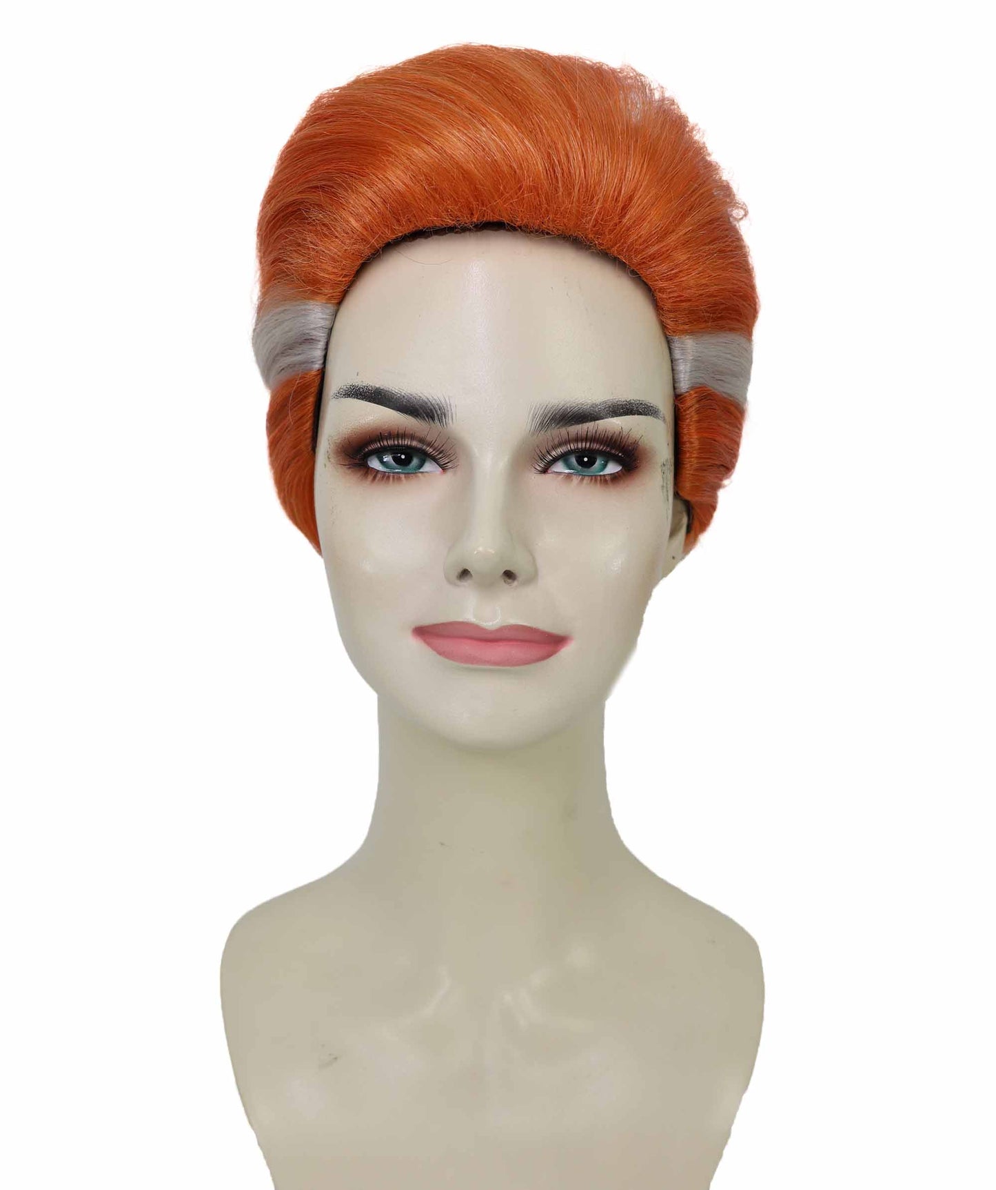 HPO Adult Women’s Animated Character Inspired Short Elegant Auburn Updo Wig | Ideal for Halloween | Breathable Cap
