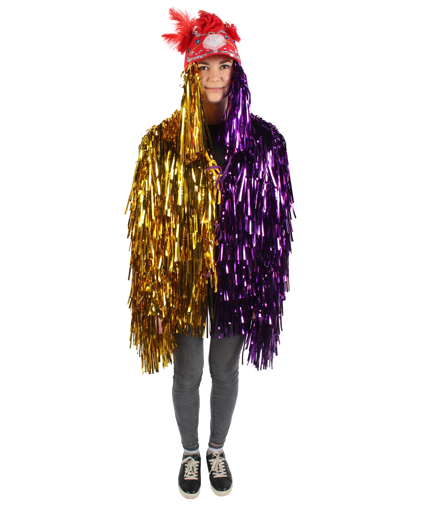 Adult Unisex DJ Tinsel Costume| Multiple Color Options