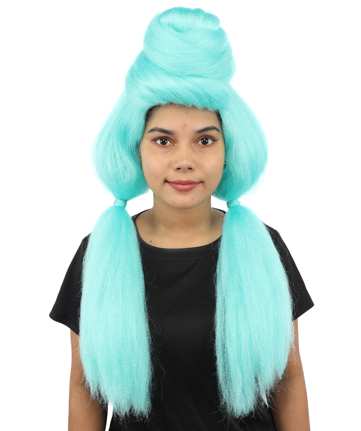 HPO Women’s High Volume Extra Long Yarn Twisted Bun Wig – Multiple Color Options | Bubble Ponytails Hairpiece with Capless Cap | Statement Headpiece for Halloween, Cosplay, Theater and Drag Looks