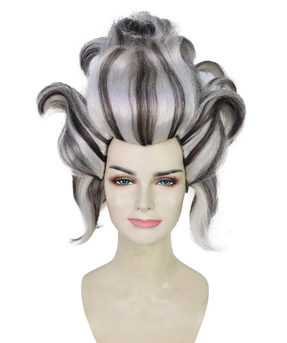 HPO Women’s Wicked Sea Witch Wig | Deluxe Long Curly Black & Grey Hairpiece | Halloween, Costume Party, Stage & Photo Shoot