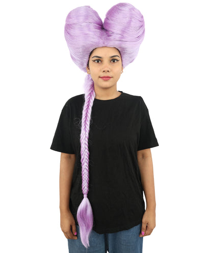 HPO Women’s Extra Long Golden Brown Count Dracula Wig | 42 Inch Synthetic Hairpiece Ideal for Gothic Noble Costume Halloween Cosplay Party Fancy Dress