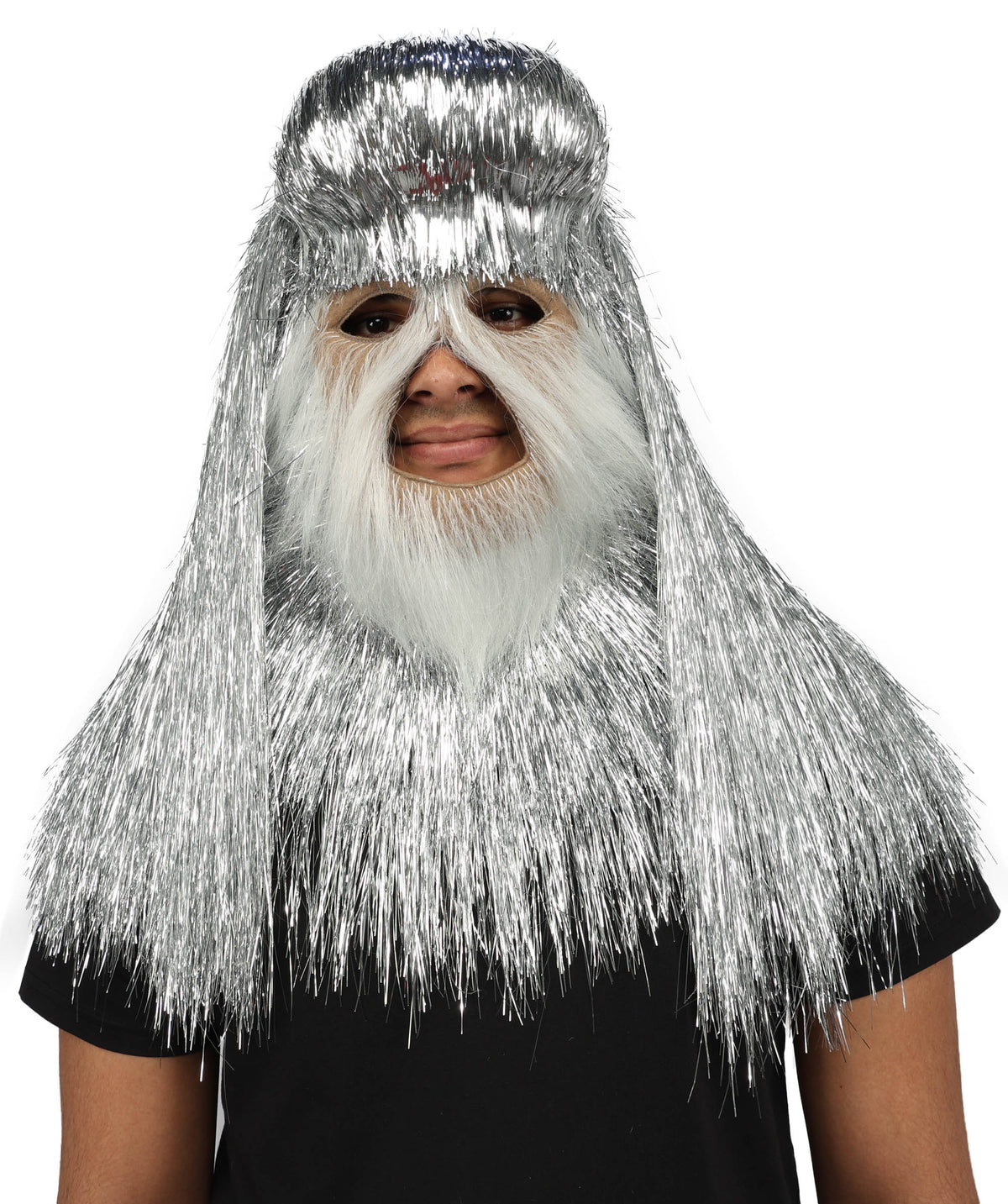 HPO UnisexTinsel Hairy Costume, Bundle & Mask Set | Full-Body Suit & Matching Mask | Long Hair Funny Costume for Halloween, Performers, Cosplay & Mascots | Multicolor Options
