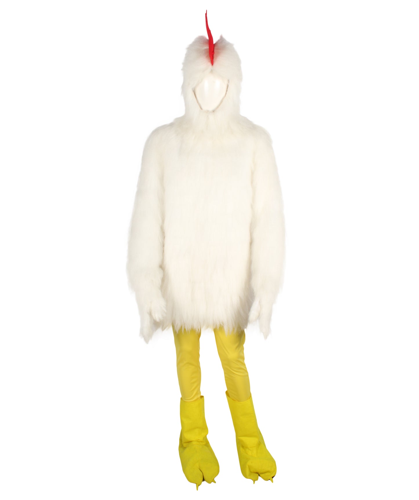 Unisex White Chicken Fancy Costume | Best for Halloween | Flame-retardant Synthetic Material