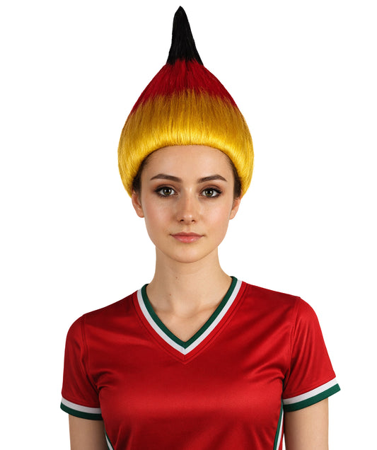 Women's  Flag Troll Wigs | Germany | National Pride Halloween Wigs | Premium Breathable Capless Cap