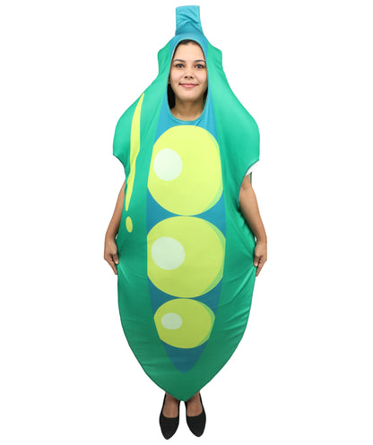 HPO Unisex Green Couples Fruit & Vegetable Costume Set | Matching Theme Outfits | Dress Up Use for Parties, Events, Group Appearances