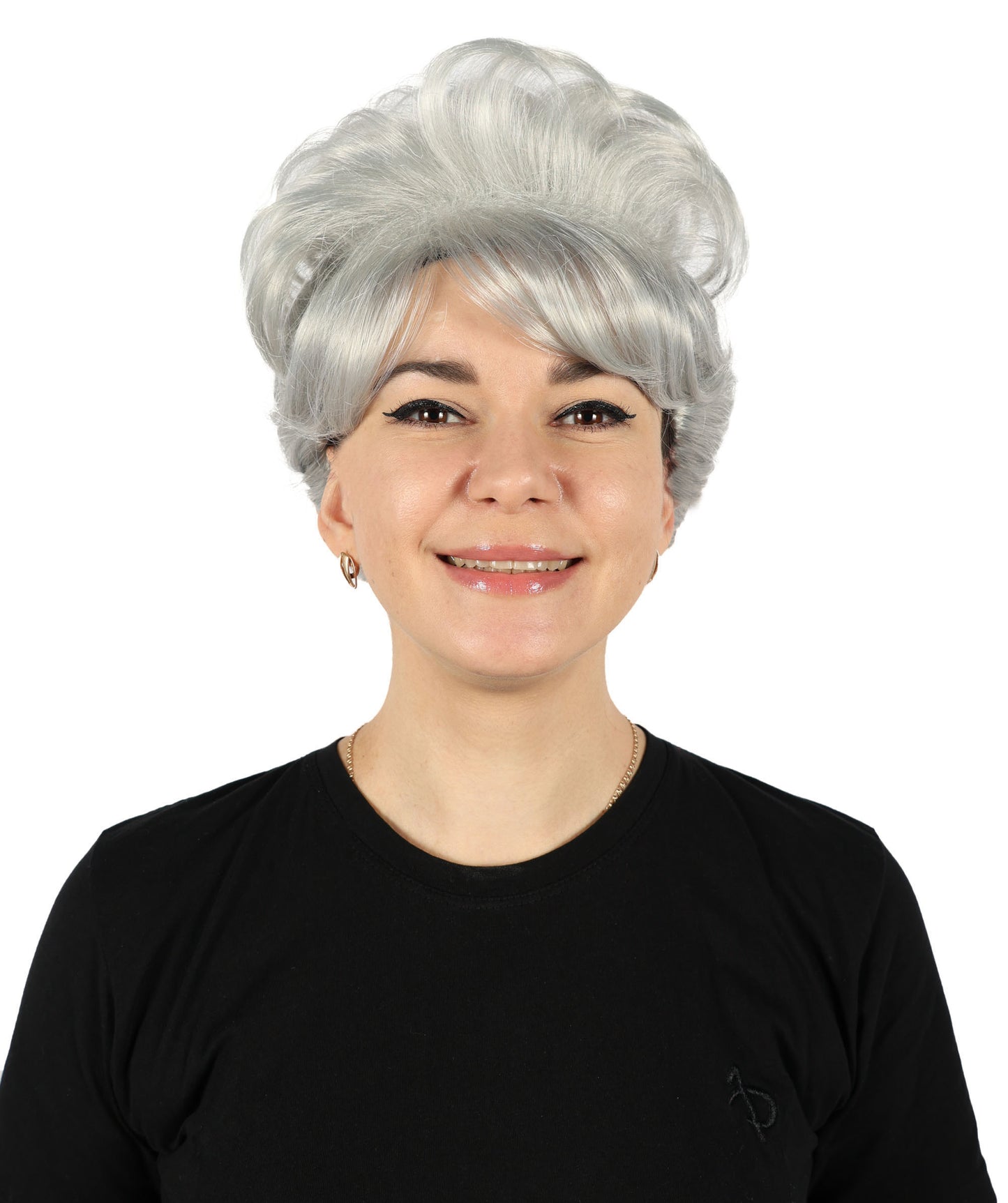 HPO Women's Bun Style 50s Housewife Multiple Wig | Halloween and Cosplay Wig | Flame-retardant Synthetic Fiber