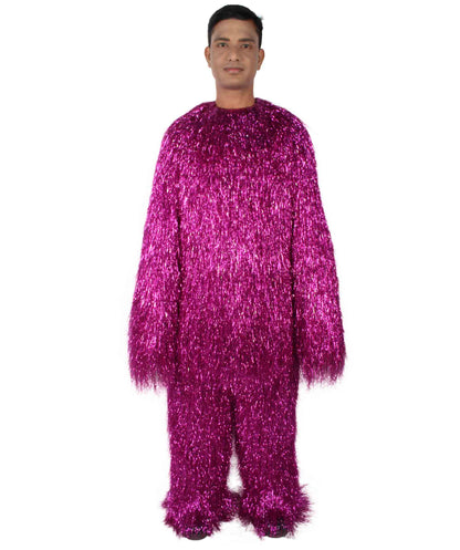 HPO Hairy Unisex Ape Mask and Bodysuit Costume Tinsel  | Multiple Colors