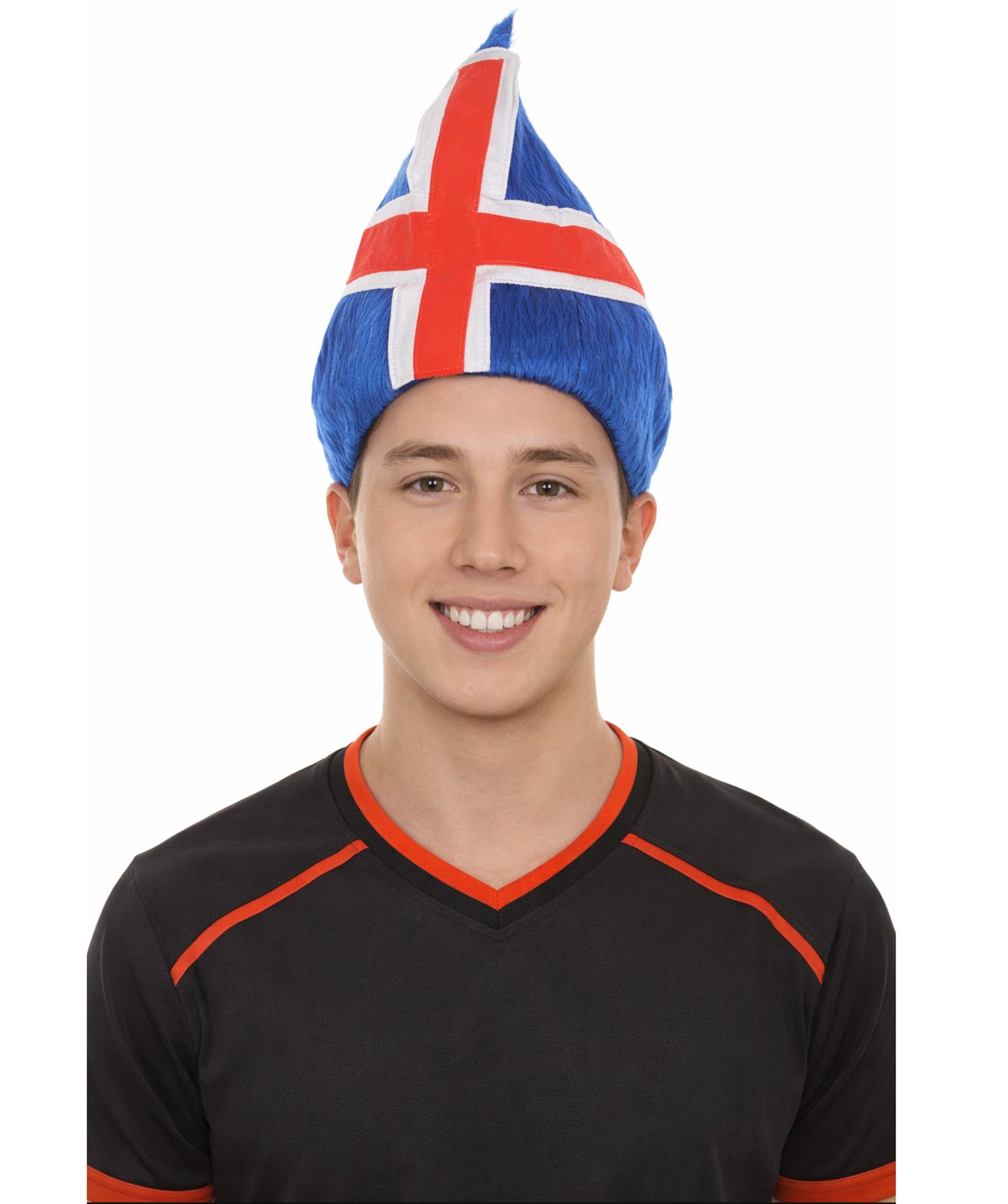Iceland Flag Sport Troll Wig | Premium Breathable Capless Cap