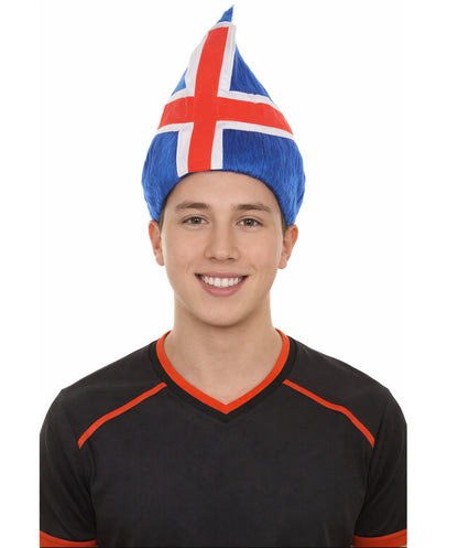 Iceland Flag Sport Troll Wig | Premium Breathable Capless Cap