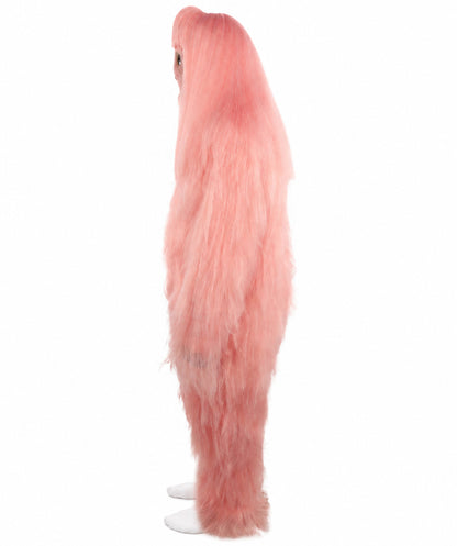HPO Unisex Extreme Hairy Person Costume, Mask and Bundle - Full-Body Hair Suit Extra-Long Ash Brown Costume Wig for Halloween, Cosplay & Parties