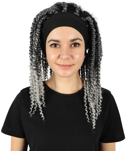 HPO Women's Afro Curly Crochet Headband Twist Wig I Flame-retardant Synthetic Fiber