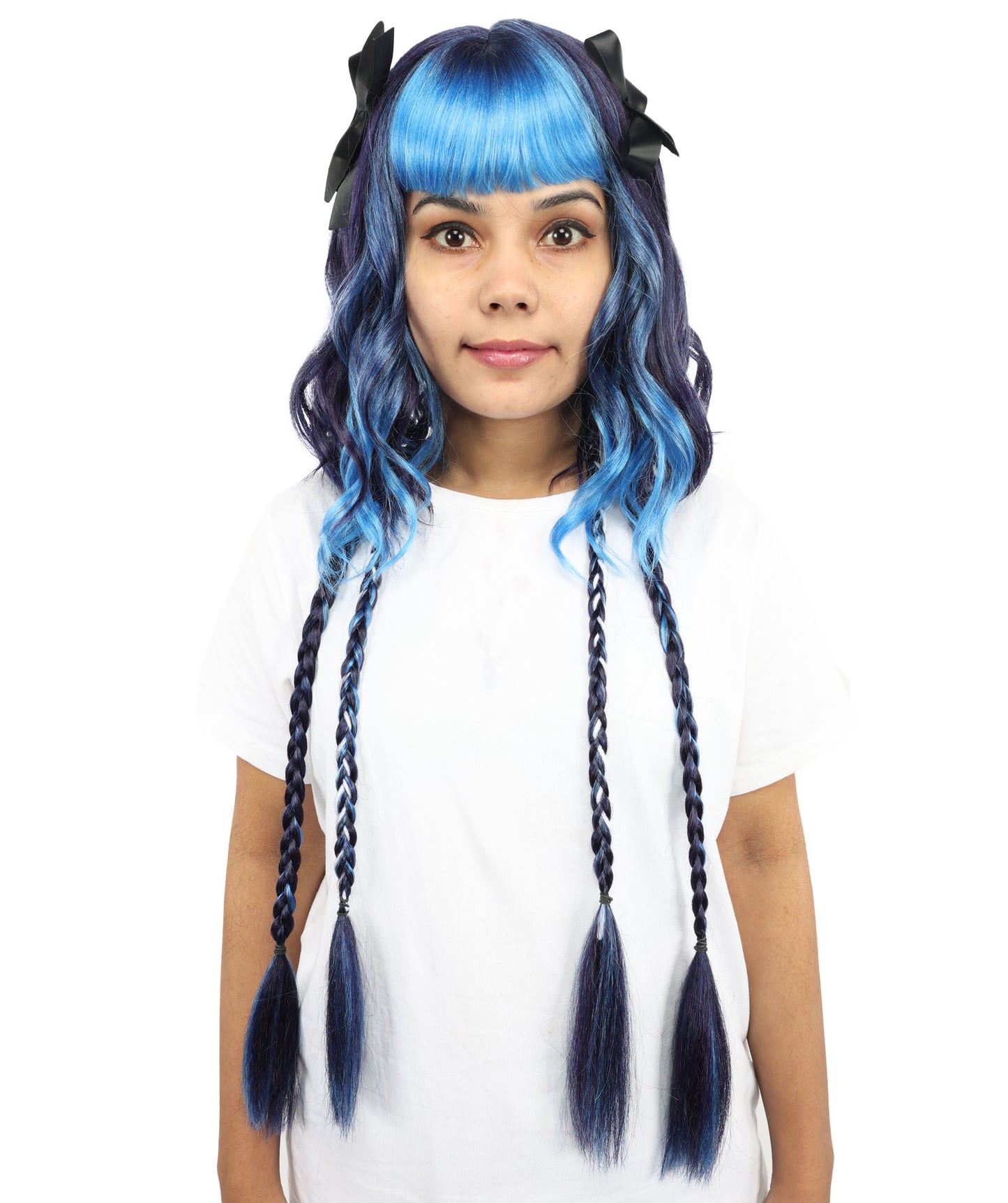 HPO Women’s Curly  Braided Jellyfish Head Wig – Ocean Inspired Fantasy Hair with Voluminous Tentacle Strands | Cosplay Outfit for Themed Parties & Creative Dress Up