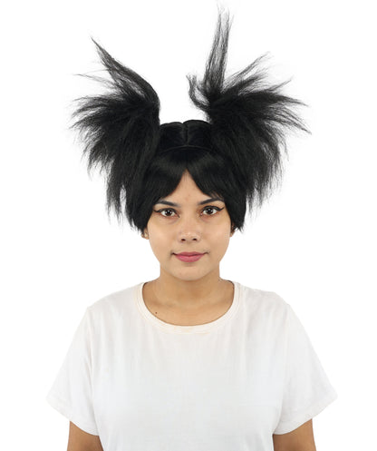 HPO Women’s 15-Inch Orange Spiky Troll Wig | Fun Animated Character | Bright and Bold Look for Halloween, Cosplay, and Themed Party