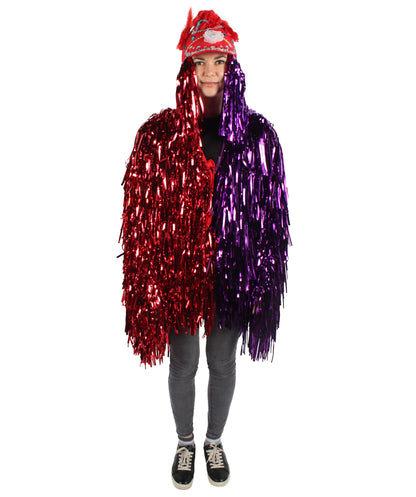 Adult Unisex DJ Tinsel Costume| Multiple Color Options