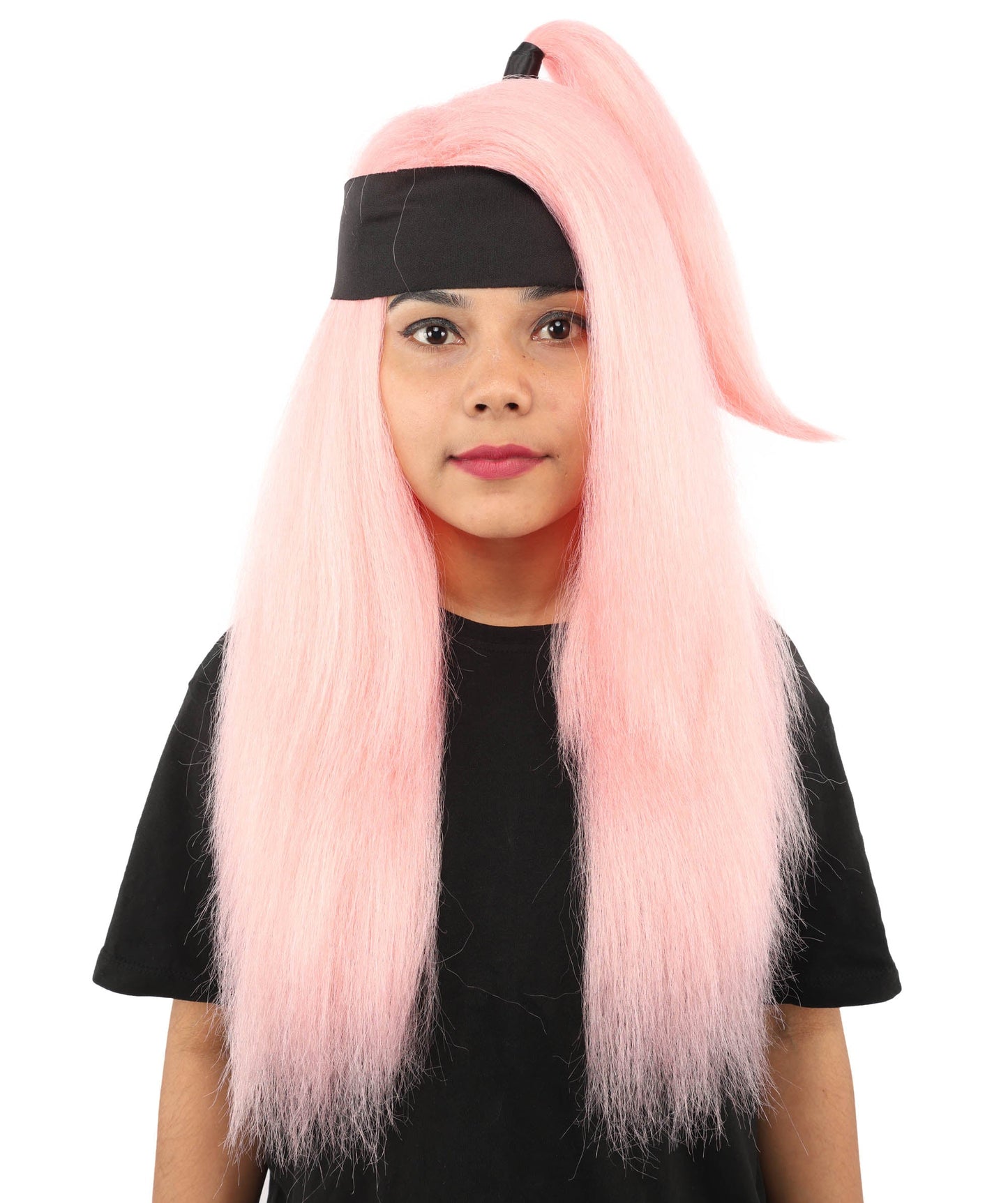 Women's High Ponytail Ninja Wig | Multiple Color Options | Create of synthetic fiber, long straight texture with top-tied fountain, breathable base | Cosplay, Halloween, theater, party, performance, costume events