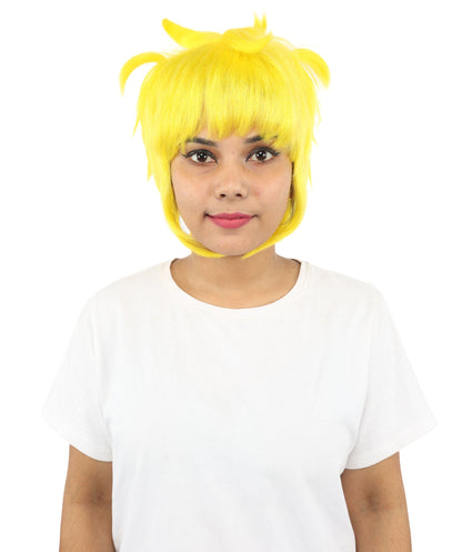 HPO Adult Women's Animal Ear Braided Wig | Multiple Color Options | Synthetic fiber, short bob with sculpted ears and long micro-braids, breathable base | Party, Halloween, theater, drag, performance, costume events