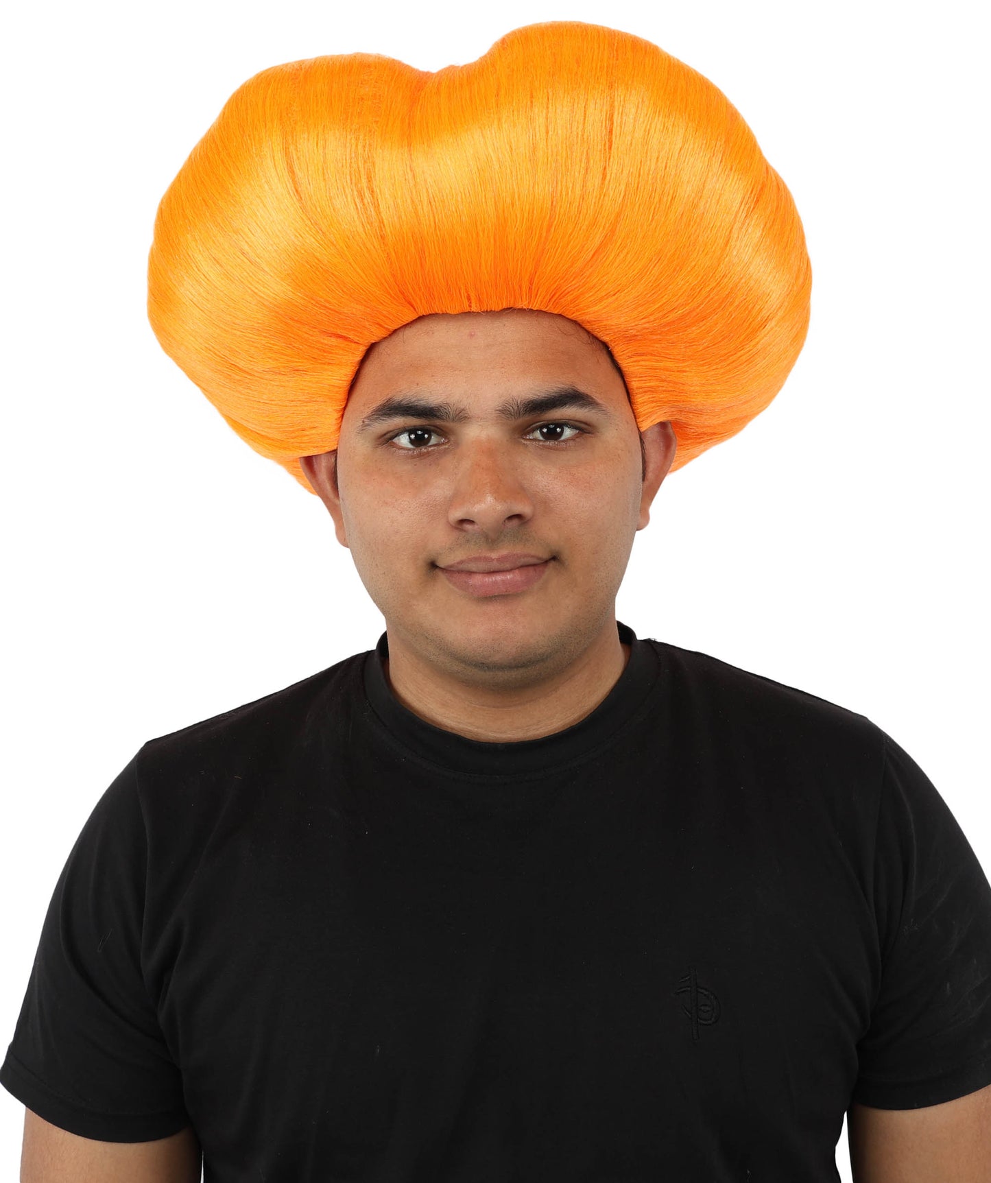 HPO Men's Mad Scientist Wig | High Volume White Vertical Hair with Faux Bald Cap Top & Structured Styling | Halloween Costume Party Theater Prop & Dress Up Accessory | Multicolor Options