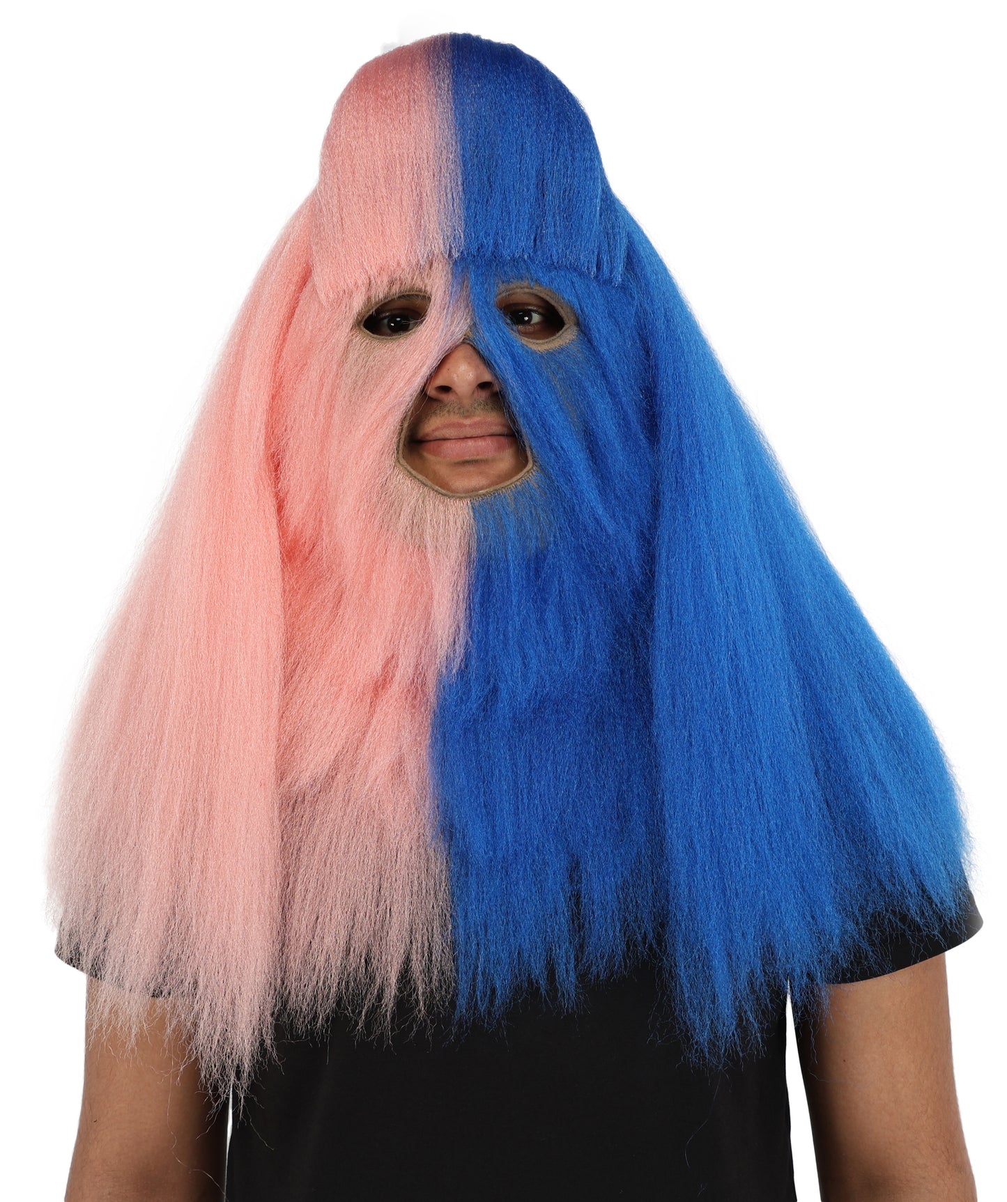 HPO  Extreme Hairy Person Two Part Costume, Mask and Bundle Set - Full-Body Hair Suit Extra-Long Costume Wig for Halloween, Cosplay & Parties - Multiple Color Options