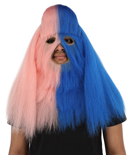 HPO  Extreme Hairy Person Two Part Costume, Mask and Bundle Set - Full-Body Hair Suit Extra-Long Costume Wig for Halloween, Cosplay & Parties - Multiple Color Options