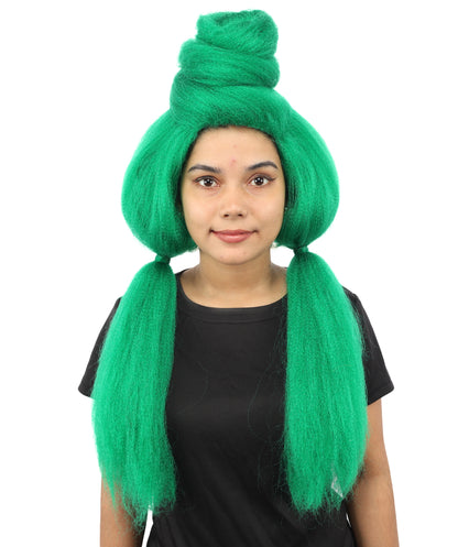 HPO Women’s High Volume Extra Long Yarn Twisted Bun Wig – Multiple Color Options | Bubble Ponytails Hairpiece with Capless Cap | Statement Headpiece for Halloween, Cosplay, Theater and Drag Looks