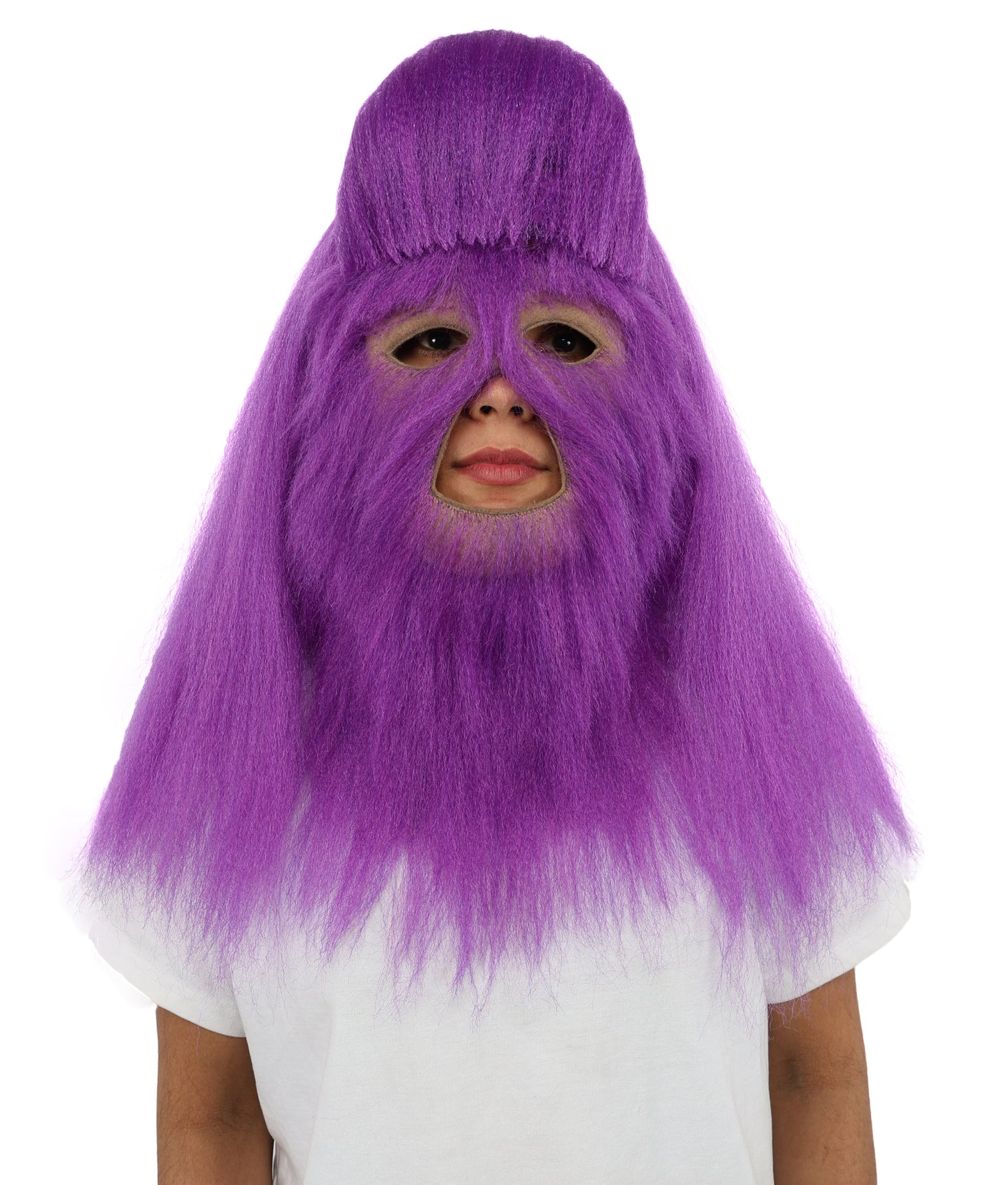 HPO Teen Extreme Hairy Person Costume Bundle & Mask Set - Full-Body Hair Suit Extra-Long Costume Wig for Halloween, Cosplay & Parties - Multiple Color Options