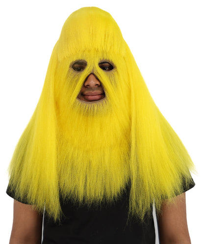 HPO Unisex Extreme Hairy Person Costume, Mask and Bundle - Full-Body Hair Suit Extra-Long Ash Brown Costume Wig for Halloween, Cosplay & Parties