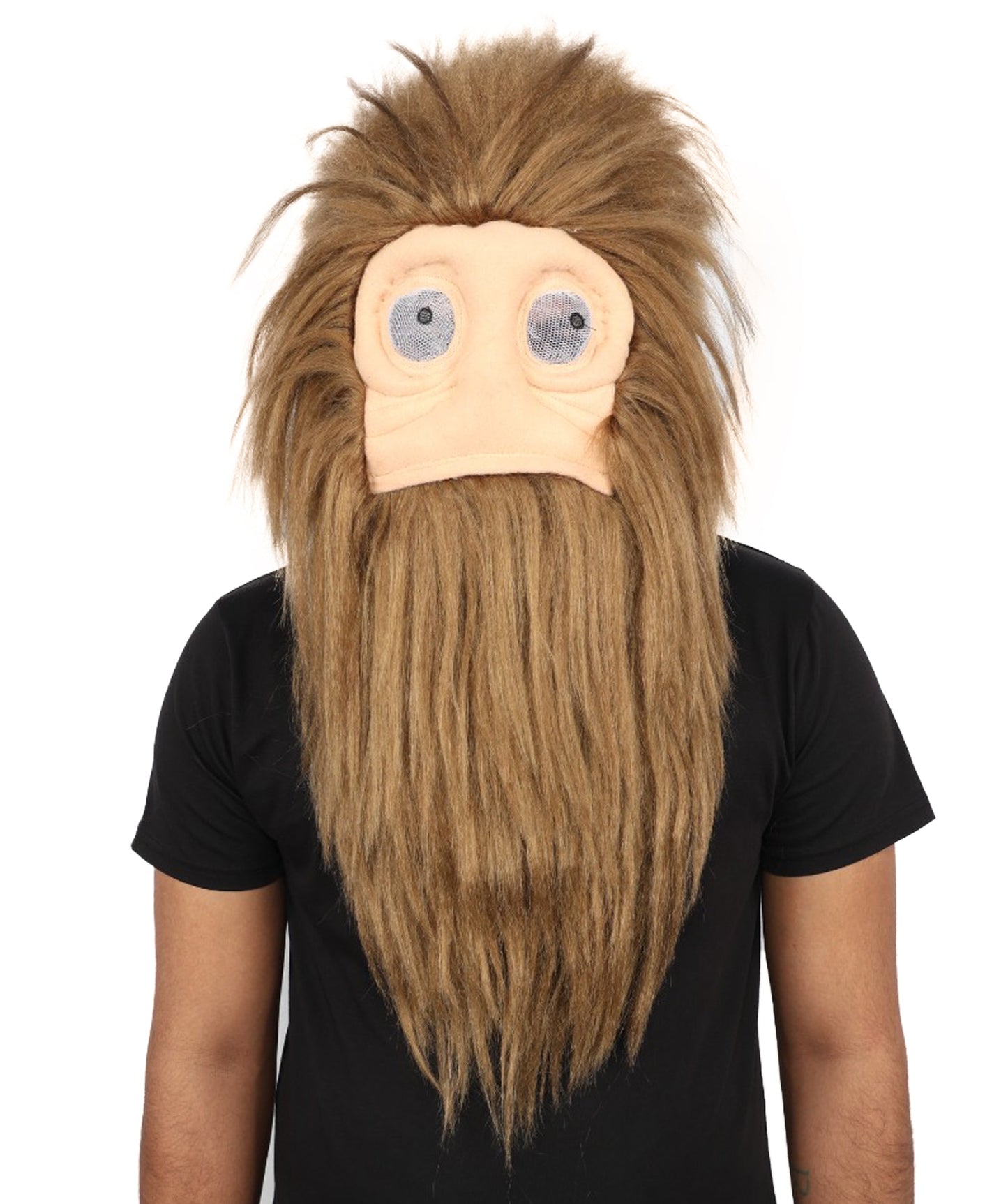 Adult Brown Furry Monster Costume Bundle & Mask Set with Tail | Bodysuit with Head Mask for Men | for Halloween, Cosplay & Themed Parties