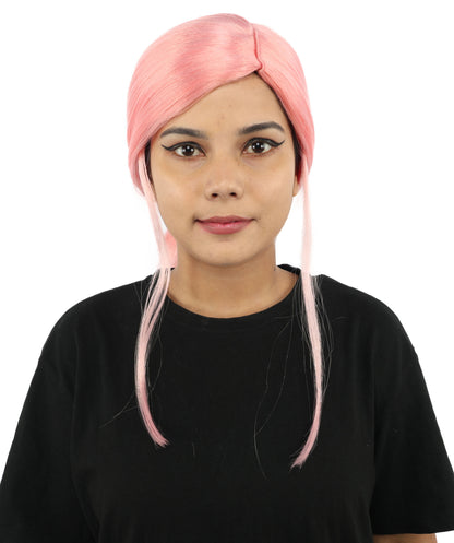 HPO Women’s Margo Gru-Inspired Long-Length Brown Wig | 17 Inch Hairpiece Halloween, Cosplay, and Themed Parties | Natural-Looking Synthetic hair with Capless Cap